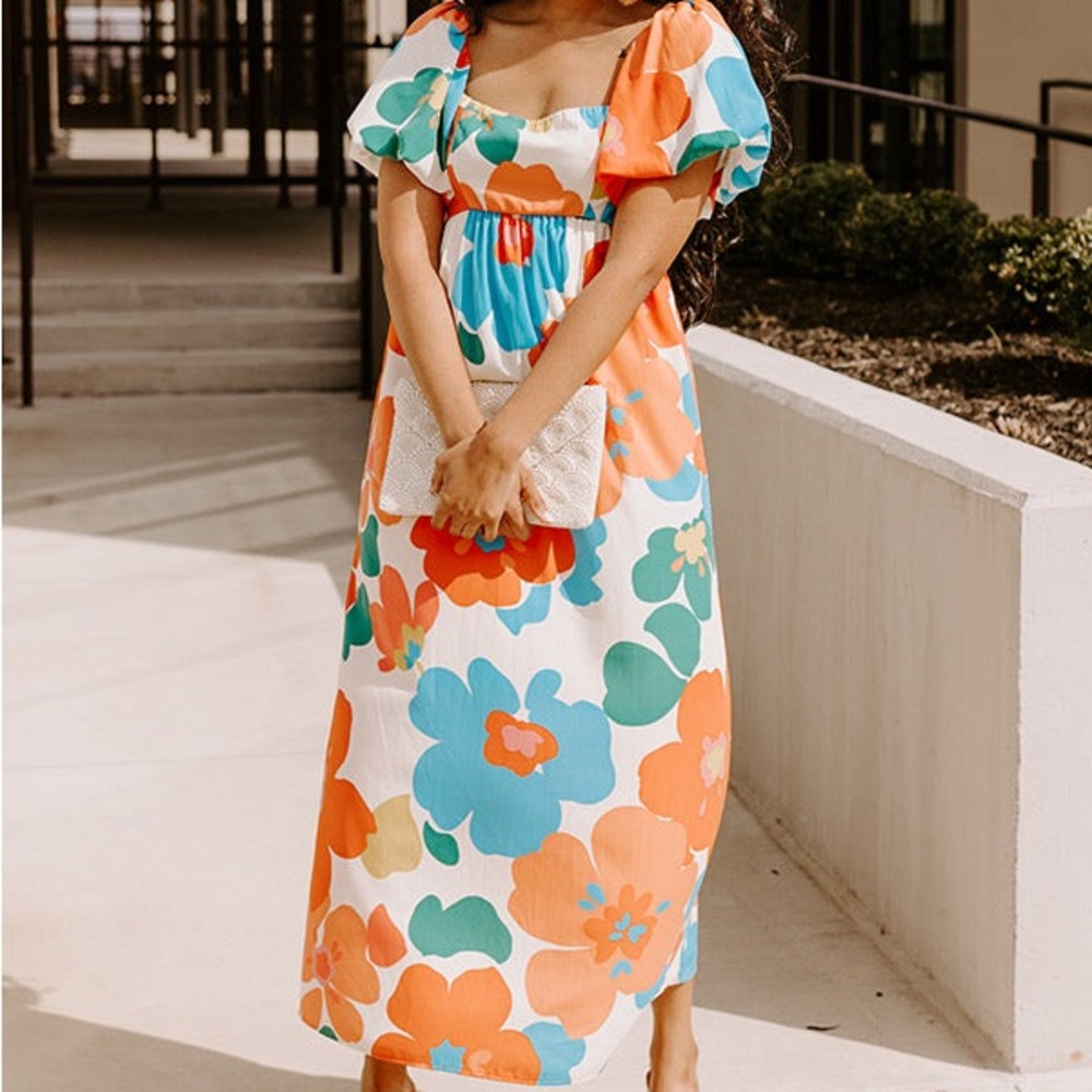 FLORAL FASCINATION MAXI DRESS
